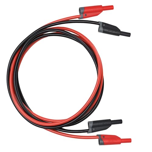 Image of ZIBOO ZB-X13 Stackable Banana to Banana Plug Test Leads,Test Cable Wire for Multimeter,Circuit Testing,4mm Banana Male Plugs Fully Insulated Stackable Shrouded