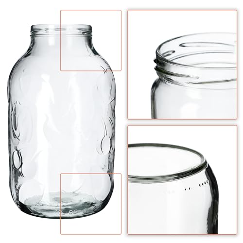 Tarros de cristal grandes de 5L para solucionar el almacenamiento de conservas en pack de 4 5