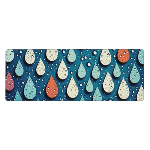 Tapis de souris extra large motif gouttes d'eau pour protéger votre bureau