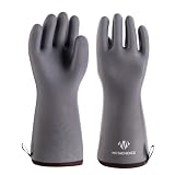 METACHOICE XXL Pitmaster Gloves - Liquid Silicone BBQ Gloves Heat Resistant 662°F, Waterproof Smoker Oven Mitts for Cooking & Grilling, 13.8" Extra Long for Big Hands (Grey)