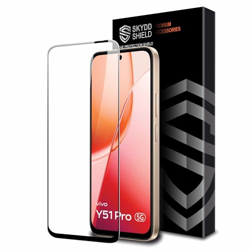 Image of Military-Grade Gorilla Tempered Glass For Vivo Y51 Pro (6.75 Inch) With Installation Kit | Edge to Edge Coverage | Black
