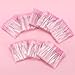 Tbestmax 800 Disposable Mascara Wands, Spoolies Brush for Eyelash Extensions, Crystal Pink Spooly Eyelash Eyebrow Brushes Lash Wand Applicator Makeup Kits