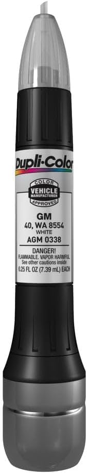 Dupli-Color AGM0338 Scratch Fix All-In-1 Exact-Match Automotive Touch-Up Paint – General Motors White – 0.25 oz. Paint Pen