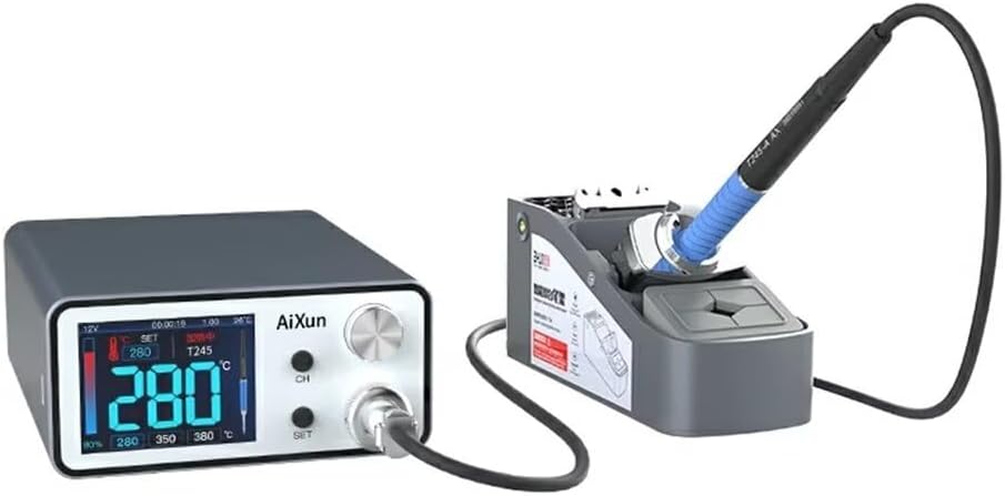 AiXun T3A 200W Temperature Controlled Quick Soldering Station with T245 Handle (3 Tips)