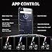 PKSTVB Upgrade App Control OBW Dueling Lightsaber, Smooth Swing 16 Sound Effects 3 Light Effects, 16 Colors and Infinite Change Metal Light Saber for Adults (RGB-OBW)