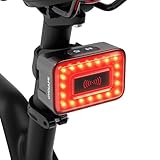 CYCLAMI Bike Tail Light Radar with Smart Brake Warning Detection - IPX6 Waterproof USB Rechargeable Rear Safety Light Radar for Cycling, Auto-Brightness & Visual Alerts for Approaching Vehicles