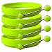 Silicone Egg Rings by Ozetti – Make Perfectly Round Fry Eggs or Pancakes - Professional Non-Stick BPA-Free Silicone- Includes FREE Spatula and Recipes - GREEN (4 - PACK)