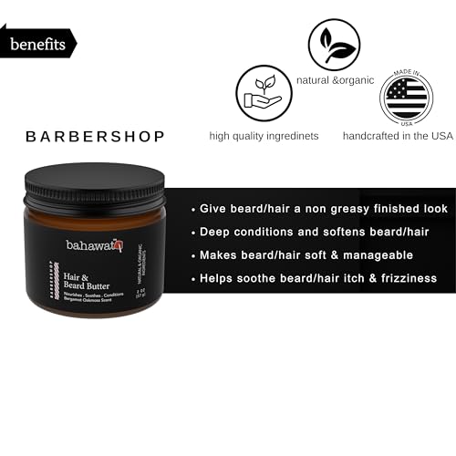 Hair & Beard Butter -Barbershop - Strengthen & Soften Leave in Conditioner – Natural Ingredients | The Best Beard Butter- 2oz- packaging may vary - Image 6