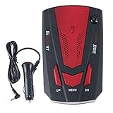 Radar Detector for Cars, Kqiang Car Radar Detector 360° GPS Speed Police Safe 16 Band Voice Alert Laser (Red)