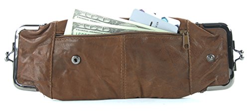Image of Leather Impressions Leather Cigarette Case with Twist Clasp Closure, Small Zipper Wallet for Essentials Like Card, Cash or Keys, Pocket Wallets for Women & Men Dressy Coin Pouch