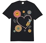 Love Heart Groovy Mimi Mother's Day Women Hippie 70's Style Comfort Colors Adult Heavyweight T-Shirt