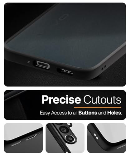 Image of WOW IMAGINE Translucent Hybrid Back Case Cover for Vivo T4x 5G | iQoo Z10x 5G | Vivo Y31 Pro 5G Smoked Matte Back | Shock Proof 360 Degree Protection | Protective Hard Case - Matte Black