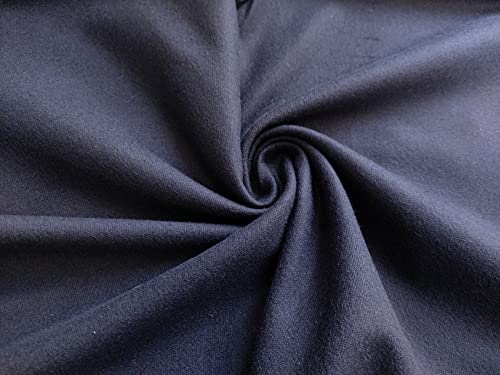 Tissu en flanelle de coton brossé anti-froid bleu marine 10 mètres
