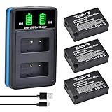 【Témoin LED】 Le chargeur est compact et élégant, avec un voyant LED de charge vert clair. Lors du chargement de la batterie, il peut afficher la valeur de charge et l'état de chaque batterie, de sorte que vous pouvez facilement connaître le processus de charge de la batterie.