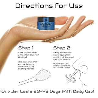 Aquegel Nasal Moisturizer (Original Unscented), 12-Hour Nasal Moisture Relief, Water-Based Nose Gel, Oxygen Therapy Moisturizer, Dry Nose, Dryness, Nosebleeds, Cannula, Saline Gel