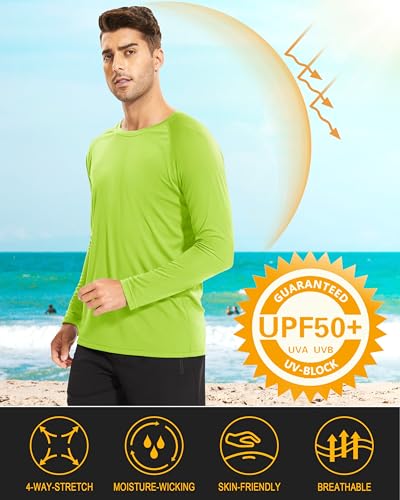 Image of MAGCOMSEN Men's Long Sleeve Shirts UPF 50+ UV Sun Protection Athletic Shirts for Hiking Running Workout Rash Guard