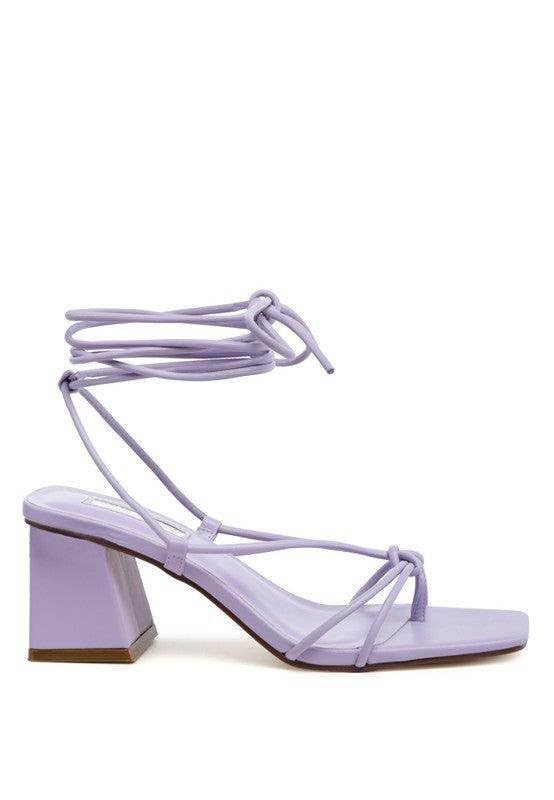 Rag Company Purple Block Heel Sandals for Women