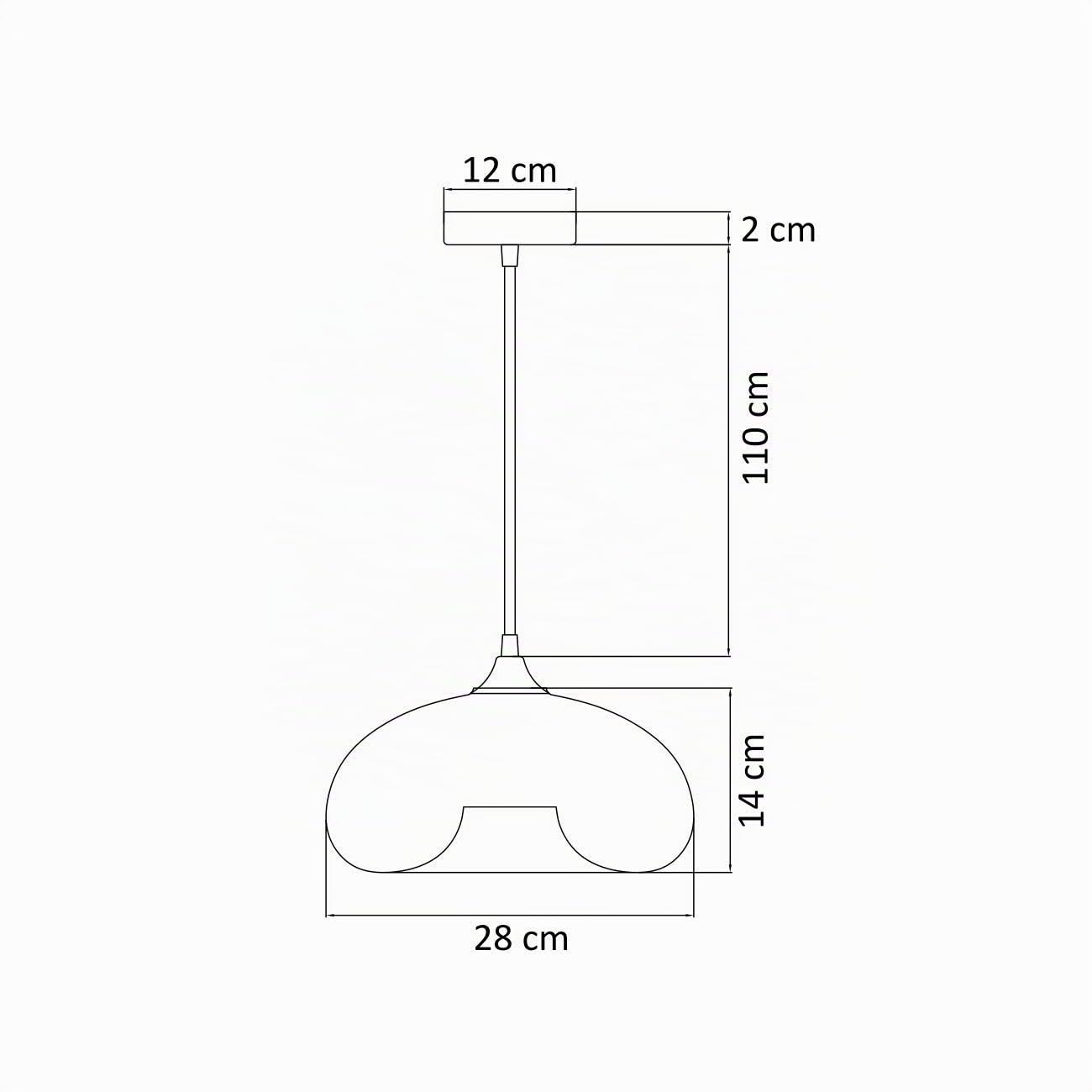 KOSILUM - Suspension goutte d'eau verre fumé noire - Ellipse - Lumière Blanc Chaud Eclairage Salon Chambre Cuisine Couloir - 1 x 60W - - E27 - IP20