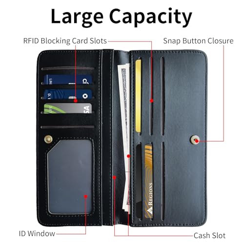 Wallets for Women Ultra Slim Thin Leather Women Wallet Wallet for Men Women, with RFID Blocking Credit Card Holder Ladies Clutch Purse Billfold Thin Wallet,Turtle and Starfish4