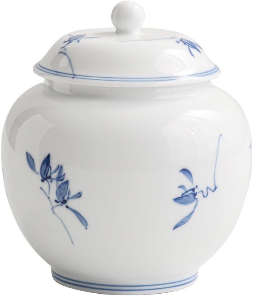 SONGCHAO Sugar Jar Ceramic Loose Tea Storage Jar Kitchen Food Storage Jar Small Tea Jar Household Ceramic Sealed Jar Tea Storage Jar Tea Canister