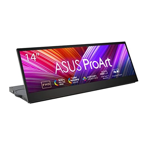 ASUS ProArt PA147CDV - 14 Zoll Creative Touch Tool - Full HD 1920x550, Calman, 100% sRGB, 10-Punkt Touch, Adobe Software kompatibel - IPS, 32:9, entspiegelt, Typ-C USB, HDMI