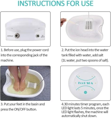 Máquina portátil de spa para pies con función detox miniatura 4
