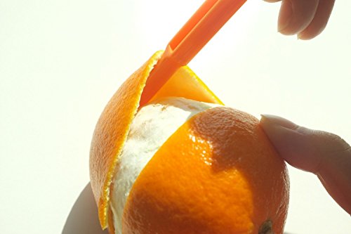 Minjie 2 Pcs Orange Peeler Tool Citrus Peeler In Bright Orange Color - Replaces Tupperware Peeler Bright Orange #TOP4