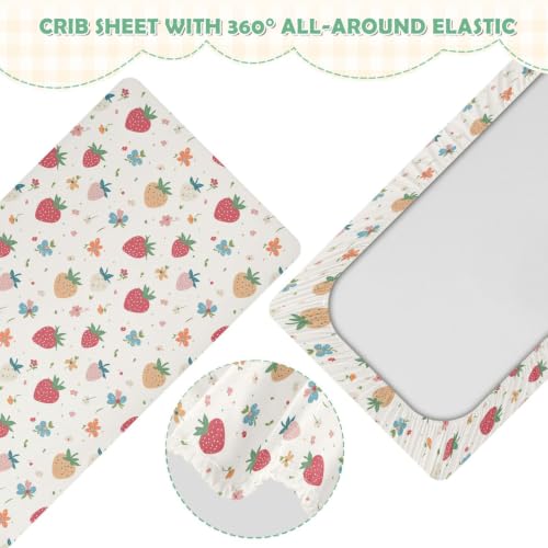 Literie imperméable pour bébé : protection matelas fraise - 5