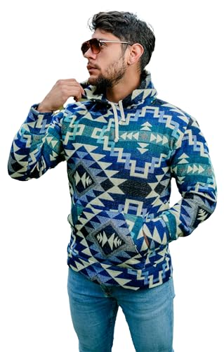 Image of Handmade Alpaca Sweater for Men or Women, Vibrant Colors, Soft and Hypoallergenic, Crafted by Otavalenos Artisans in Ecuador.