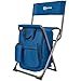 PORTAL Lightweight Backrest Stool Compact Folding Chair Portable Storage Seat with Cooler Bag and Shoulder Straps for Fishing, Camping, Hiking, Supports 250 lbs