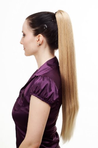 WIG ME UP - Hairpiece PONYTAIL with Claw Clamp/Clip extremely long straight & smooth blond mix with bright blond ends T113-27T88 70 cm - Image 2