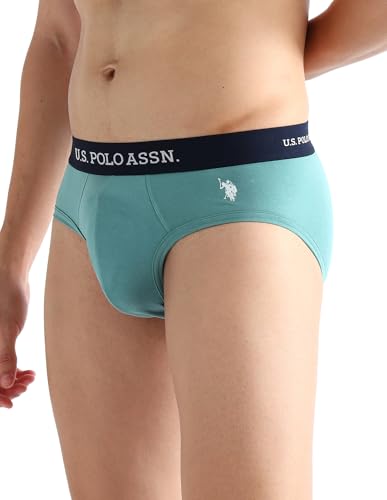 Image of U.S. Polo ASSN. Mens OEB13 Anti Microbial Solid Underwear Briefs - Pack of 3