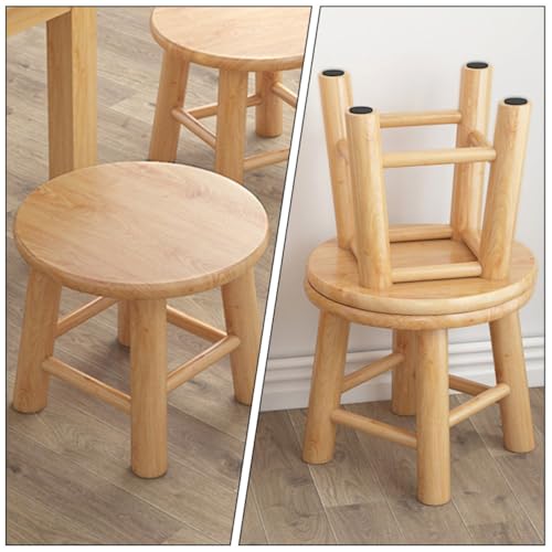 Tabouret en bois massif réglable multifonction pour enfant - 5