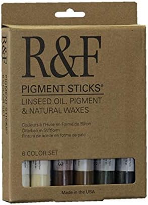 R&F Handmade Paints 2830 Oil Pigment Stick Set of 6 Colors Earth Tones