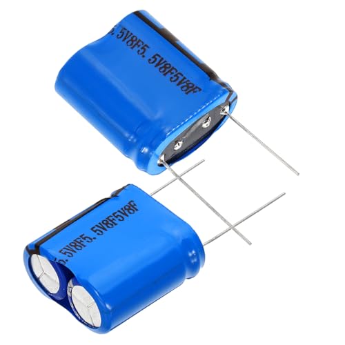 PATIKIL 4Pcs 5.5V 8F Super Capacitor, 1.02 x 0.51 x 1.06 Inch Aluminum Super Capacitors Winding Type Energy Storage for on Board Backup Energy Storage, Blue