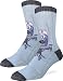 Good Luck Sock Men's Samurai Sushi Fish Crew Socks, Shoe size 7-12, Blue