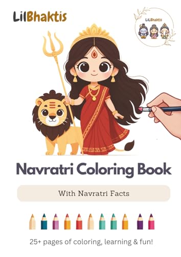 Navaratri Coloring Book: With Fun Facts About The Goddess Durga