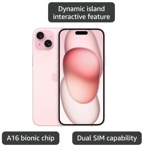 Image of Apple iPhone 15, 256GB, Pink - Locked to AT&T (Renewed)
