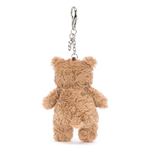 Jellycat Bartholomew Bear Bag Charm, 4.5 inches - Teddy Bear Plush Keychain - Great Gift Idea3