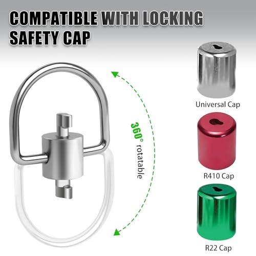 Image of HVAC Refrigerant Locking Cap Key for 410A R22 Refrigerant Locking Caps, Tamper Resistant Multi Key