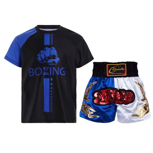 Ensemble de boxe sport enfant garçon pour la pratique du muay thai en club