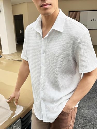 Image of Leriya Fashion Full Shirt for Man | Unique Shirts for Men Stylish |Casual White Shirt's for Mans |Polycotton Button Down Shirt for Mens (Available in Plus Size)