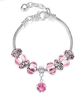 White Birch Charm Bracelet & Charm for Pandora Bracelet Birthday Gifts for Teen Girls Sky Blue Jewelry