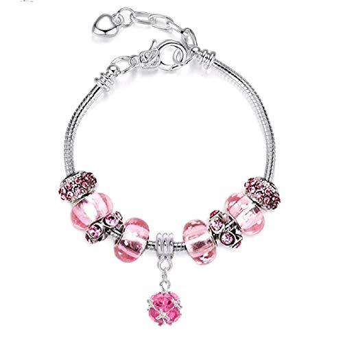 Pulsera de abedul blanco compatible con Pandora que no pesa en azul cielo