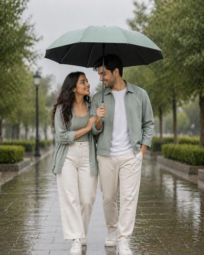 Image of Umbrella for Women | Umbrellas for Men | UV Coated 3 Fold Umbrella for Rain with Auto Open and Close Small Folding Travel-Foldable Windshield