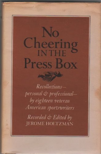 No Cheering In the Press Box by (1974-01-01) B017WQHQJW Book Cover