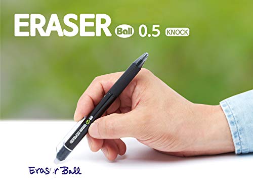 Eraser Ball 3 Color 0.38Mm, Erasable Gel Pen And Refills, Black Blue Red Ink, Mb-300 (5 Pens) #TOP2
