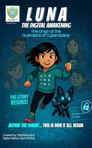 Luna and the Guardians of Cyberspace: Episode 0 – The Digital Awakening: The Origin of the Guardians: A youth comic of adventure, digital fantasy, and cybersecurity (English Edition) - Zúñiga Hernández, Gerardo