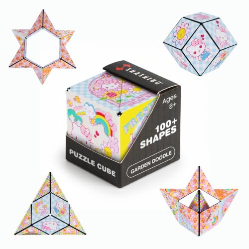Image of Shashibo Hello Kitty Magnetic Puzzle Cube, Stress Relief Fidget Toy | 100+ Possible Shapes, Sensory Fidget Toy For Adults & Kids, Fun Shape Shifting Puzzle Box For All Ages