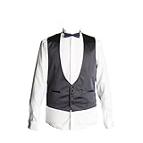  Wilvorst Smoking Weste Drop 8 sehr schmaler Schnitt Schwarz 4 KnÃ¶pfe Einreihig 26